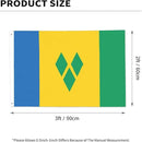 Saint Vincent and the Grenadines Flag Garden Yard House 2x3 ft Flags Double Sided Print Banner Indoor Outdoor Party Home Decorations for Boat Dorm House Balcony by GreenHaven Gardens