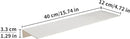 JOOM White Metal Floating Shelf - Small Bathroom Display Shelf for Wall Storage (White, 16 in) by CozyNest Decor