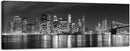 Wieco Art New York Manhattan Night View in Black and White Giclee Canvas Prints Modern Stretched and Framed Art work Cityscape Pictures Paintings on Canvas Wall Art for Bedroom Home Decorations by CozyNest Decor