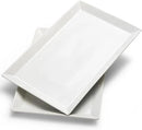 MIECOO Large Serving Platters, 18.5" x 11.5" White Serving Trays Set, Rectangular Porcelain Plates for Party, Wedding, Birthday, Entertaining, Food, Appetizer, Fruit, Sushi, Dessert, Set of 2 by CozyNest Decor