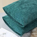 CaliTime Throw Pillow Covers Decorative 20 X 26 Inches Pack of 2 Cozy Chenille Standard Pillow Shams Cases for Couch Sofa Bed Living Room Home Teal by CozyNest Decor