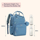 BabbleRoo Diaper Bag Backpack - Baby Essentials Travel Tote - Multi function Waterproof Diaper Bag, Travel Essentials Baby Bag with Changing Pad, Stroller Straps & Pacifier Case - Unisex, Light Blue by TinyTreasures Baby Boutique
