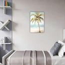 LURENCZH Tropical Beach Canvas Wall Art Seaside Palm Tree Picture Wall Decor Ocean Scenery Painting Prints for Bathroom Decor Framed(Beach-1,28.00" x 42.00") by CozyNest Decor