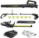 Sun Joe 24V IONMAX Cordless Leaf Blower, Grass and Hedge Trimmer Outdoor Garden Combo Power Tool Kit with Batteries and Charger, 24V-GT4MAX-LTE by GreenHaven Gardens