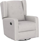 Swivel Rocker Recliner Chair, Nursery Glider Chair, Nursery Rocking Chairs, Manual Reclining Chair, Grey by TinyTreasures Baby Boutique