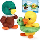 ekaus Crochet Kit for Beginners, Crochet Kit with Step-by-Step Video Tutorials, Crochet DIY Knitting Supplies for Adults Kids, Crochet Ducks(45%+ Yarn) by TinyTreasures Baby Boutique