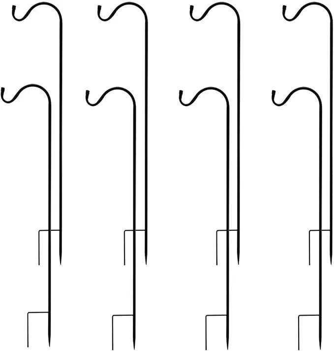 MIXXIDEA 37” Inch Heavy Duty Garden Shepherds Hooks for Outdoor Height Adjustable Plant Hangers Outdoor Shepherds Hook for Bird Feeders, Lanterns,Outdoor Décor, Plants, Wedding, Garden (37inch 8PK)