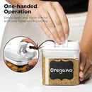 Shazo 9 PC Airtight Food Storage Containers - BPA Free Clear Plastic Snack & Spice Containers with Easy Lock Lids - Kitchen and Pantry Organization for Herbs, Coffee, Tea - 0.5L / 2.1 Cups by CozyNest Decor