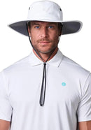 Men's Shapeable Wide Brim Hat - UPF 50 Sun Protection - Maximum Coverage on Your Next Adventure - Sun Fearless Leo Hat by GreenHaven Gardens
