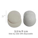 Merino Wool Nursing Pads, Style Softline, Regular Thickness, Size 3.5 in. Diameter by TinyTreasures Baby Boutique