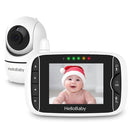 HelloBaby Video Baby Monitor with Remote Camera Pan-Tilt-Zoom, 3.2'' Color LCD Screen, Infrared Night Vision, Temperature Display, Lullaby, Two Way Audio by TinyTreasures Baby Boutique