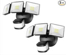OREiN 2 Pack Motion Sensor Outdoor Lights, 3500LM/26W and 240° Big Motion Sensor, Dusk to Dawn Flood Lights Outdoor IP65 Waterproof 3 Modes LED Security Light for Front Door, Yard, Black (Hardwired) by GreenHaven Gardens