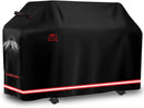 BBQ Grill Cover, 76-83 Inch Adjustable Heavy Duty Waterproof 6 or More Burner Barbecue Gas Grill Covers for Weber Summit Series Royal Gourmet MG Series, Black by GreenHaven Gardens