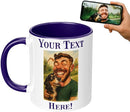 Personalized Coffee Mug, Custom Photo Caricature Gift, Funny Customized Coffee Gift for Men & Women, Custom Mugs with Pictures, Navy 11oz Father's Day Mug by TinyTreasures Baby Boutique