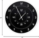 Modern Minimalist Black Stop Wall Clock by CozyNest Decor