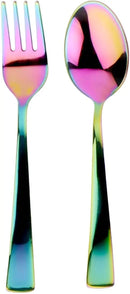 Ahimsa Stainless Steel Kids Utensils - Kids Fork and Spoon Set, Pediatrician Designed Rainbow Silverware Set, 100% BPA Free & Dishwasher Safe (Rainbow) by CozyNest Decor