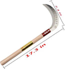 KEYI Steel Grass Sickle,Clearing Sickle,Manganese Steel Blade/Hardwood Handle Hand held Sickle Tool - Multipurpose Gardening Weeding Grass Sickle and Farming Portable Safety Sickle by GreenHaven Gardens