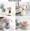 Kimura's Cabin 20Pcs Fake Chrysanthemum Artificial Silk Ball Flower Faux Mums Flowers Bouquets for Wedding Party Home Kitchen Table Decor DIY Decoration (Dark Pink) by CozyNest Decor