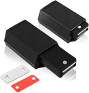 Heavy Duty Push to Open Door Latch, 2 Pack Black Magnetic Push Latches, Hidden Push Touch Latch Hardware for Push to Open Cabinet, Magnetic Door Catch for Cabinet Drawer Wardrobe Kitchen Door by TinyTreasures Baby Boutique