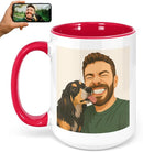 Personalized Coffee Mug, Custom Drawing Portrait Gift, Funny Customized Coffee Gift for Men & Women, Custom Mugs with Pictures, Red 15oz Customized Ceramic Tea Cup by TinyTreasures Baby Boutique