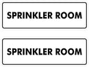 Signs ByLITA Standard Sprinkler Room Sign (White) - Medium 2 Pack by GreenHaven Gardens