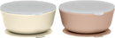 WeeSprout Suction Bowls for Baby & Toddlers (Set of 2) - 100% Silicone w/Plastic Lid - Leak Proof Feeding Supplies - Dishwasher & Microwave Safe Infant Dinnerware w/Extra Strong Base by TinyTreasures Baby Boutique