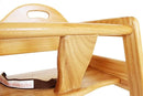 Wooden High Chair for Baby & Toddler – Restaurant-Style Stackable HighChair with Commercial Grade Solid Wood for Dining Table & Kitchen – Compact & Portable Design for Home & Restaurant Use -Natural by TinyTreasures Baby Boutique