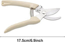 5pcs Garden Flower Shears Pruning Shears 6.9 inches Scissors Heavy Duty Plant Scissors for Cutting Flowers, Trimming Plants, Bonsai, Fruits Picking (White Handle 5pcs) by GreenHaven Gardens