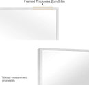 30x40In Silver Bathroom Mirror for Wall, Brushed Nickel Rectangle Mirrors with Metal Frame, Bathroom Rectangular Mirror Modern Wall Mirror for Bedroom Living Room, Hangs Horizontal or Vertical by CozyNest Decor