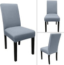 JQinHome 6 Pcs Dining Chair Slipcover,High Stretch Removable Washable Chair Seat Protector Cover for Home Party Hotel Wedding Ceremony(Light Grey) by CozyNest Decor