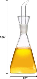 ELETON Olive Oil Dispenser Borosilicate Glass Bottle - 8 oz 250ml Non Drip Dispenser - Leak Proof Pourer Vinegar Drizzler Cruet - Easy Clean Drip Free Bottles for Kitchen by CozyNest Decor
