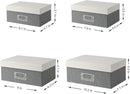 Briful Photo Boxes with Lids - 4 in 1 Set Waterproof Storage Boxes with Handles for Clothes, Shoes, Office, Cosmetic, Books by CozyNest Decor