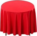 Surmente Red Tablecloth for Round Tables, 120-inch Round Table Cloths for Weddings, Banquets, or Restaurants by CozyNest Decor