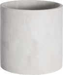 Plant Pots - 8.6 inch Cement Planters Indoor - Modern Grey Flower Pot with Drainage Hole - Home Office Decor by GreenHaven Gardens