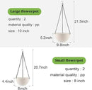 Hanging Planters for Indoor Outdoor Plants 8/10 Inch, 4 Packs Plant Hanger with Drainage Holes, Hanging Basket Flower Pot Perfect for Home, Office and Garden,White by GreenHaven Gardens