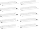Lifewit Floating Shelves for Wall, 10 Pack White Acrylic Shelf 15" Room Decor for Bookcase/Vinyl Record Display/Photo/Picture in Bedroom, Living Room, Bathroom, Kitchen Storage and Organization by TinyTreasures Baby Boutique