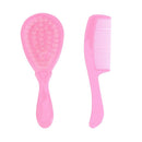 HEALLILY Kids Comb Baby Hair Brush and Comb Set for Newborn Scalp Grooming Product for Infant Toddler Kids (Pink) by TinyTreasures Baby Boutique