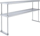 AmGood Double OverShelf Stainless Steel NSF - Many (60" Long x 14" Deep) by CozyNest Decor