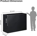 SUNNYPARK Large Metal Planter Box 32”x 12”x 24”, Rectangular Modern Black Metal Planter Box Heavy Duty with Drainage Holes for Outdoor Garden Patio by CozyNest Decor