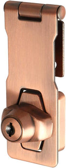 Alise Keyed Hasp Lock,4 Inch Safety Packlock Clasp Hasp Lock Latch with Lock,Door Hinge Lock with Keys Keyed Locking Hasp for Cabinets Closets Doors,Red Bronze by TinyTreasures Baby Boutique