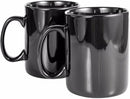 30oz Super Large Ceramic Coffee Mugs Large Handles Set of 2 (black) by CozyNest Decor