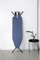 Brabantia Size B Ironing Board (49x15 in) 7 Height Options, Adjustable Steam Iron Rest Holder (Denim Blue) Non-Slip Feet, Anti-Collapse Child Locks by CozyNest Decor