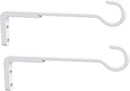 8 Inch 2 Pack White Heavy Duty Outdoor Plant Hangers for Hanging Baskets, Iron Hanging Plant Brackets for Hanging Plants Outside, Metal Plant Hooks Plant Wall Hooks for Hanging Lantern, Bird Feeder by GreenHaven Gardens