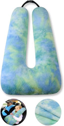 Travel Pillow Car Pillow Kid Car Sleeping The Sleeping Aid for Adults and Kids on Road Trips Kids Travel Pillow Colorful Green by TinyTreasures Baby Boutique