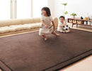 Loartee Coral Velvet Crawling Rug (5.0'x 6'8", Coffee) for Toddler Children Play Area Rug Yoga Mat Exercise Pad Carpet by TinyTreasures Baby Boutique