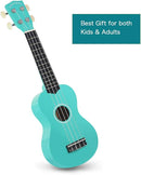 POMAIKAI Soprano Ukulele Starter Wood Ukele Hawaiian Guitar Ukelele 21" Beginner and Students (Blue) by TinyTreasures Baby Boutique