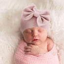 BQUBO Newborn Baby Hats Mittens Set Hospital Hat Beanie Infant Bow Hats Baby Gloves No Scratch Mittens for 0-6 Months by TinyTreasures Baby Boutique