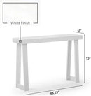 Plank+Beam Solid Wood Console Table, 46.25 Inch, Sofa Table, Narrow Entryway Table for Hallway, Behind The Couch, Living Room, Foyer, Easy Assembly, White by CozyNest Decor