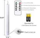 GenSwin Flameless White Taper Candles Flickering with 10-Key Remote, Battery Operated Led Warm 3D Wick Light Window Candles Real Wax Pack of 6, Christmas Home Wedding Decor(0.78 X 9.64 Inch) by CozyNest Decor