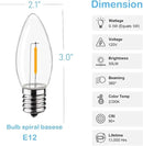 C9 Christmas Replacement LED Light Bulbs,E17 Base Commercial Grade Holiday Bulbs, 4W 5W 6W 7W Incandescent Equivalent, Warm White 2200K, Clear Plastic Bulbs for Christmas String Light - 50 Pack by GreenHaven Gardens